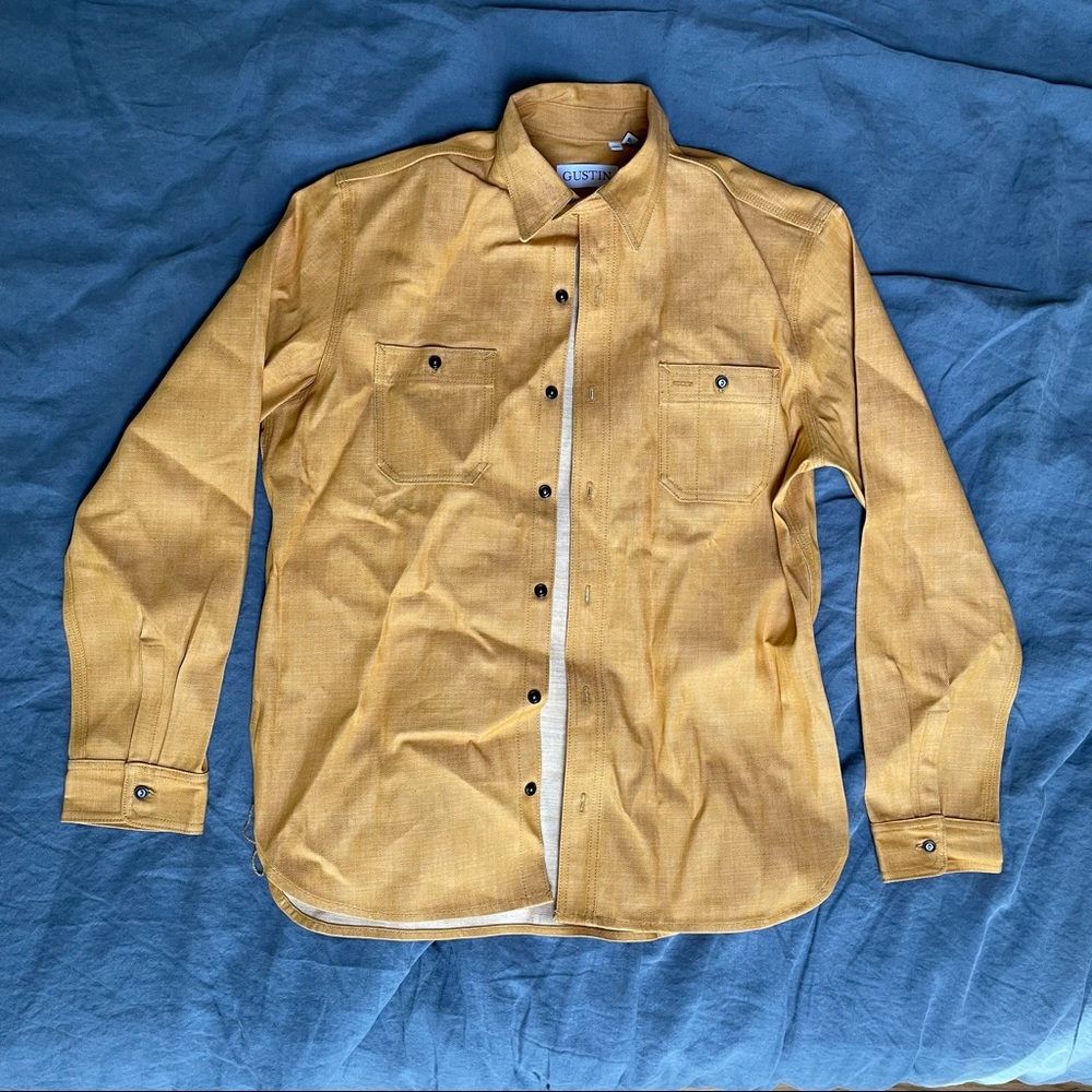 Gustin Cone Mills Workshirt XXL Slim in Marigold - Never Worn/Washed